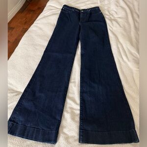 7 For All Mankind Classic Blue Wide-Leg Jeans